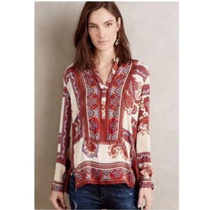 Anthropologie Tiny Bohemian Print Tunic Top